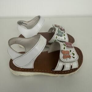 Annie Baby Toddler Girls Butterfly Heart Cut Out Detail White/Multi Sandals 6M